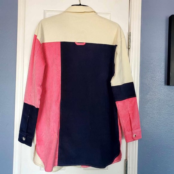 Hot and Delicious Women's Oversized Color Block Shacket Size Medium - Picture 2 of 5